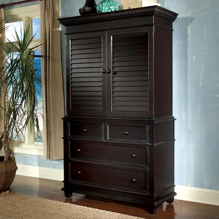 Single Dresser with Door Hutch